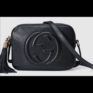 Soho Disco Bag in Black pebbled 100% leather